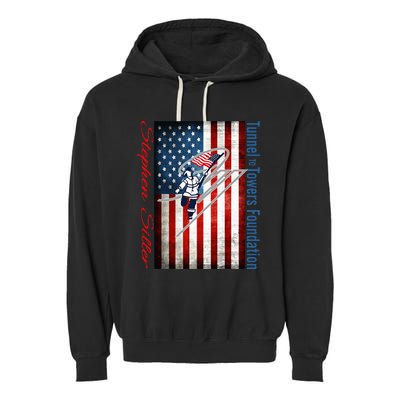 American Flag Vintage Stephen Siller Tunnel To Towers Garment-Dyed Fleece Hoodie