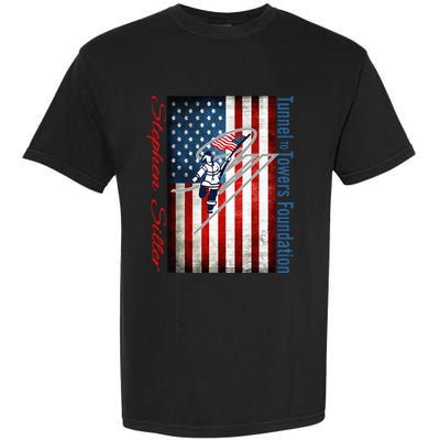 American Flag Vintage Stephen Siller Tunnel To Towers Garment-Dyed Heavyweight T-Shirt