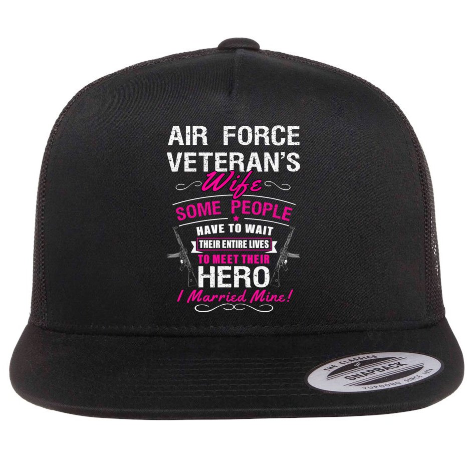 Air Force Veteran's Wife Flat Bill Trucker Hat