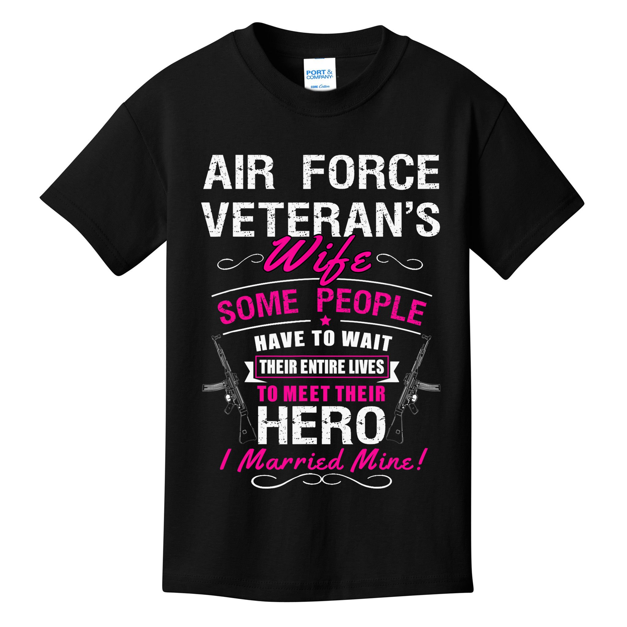 Air Force Veteran's Wife Kids T-Shirt