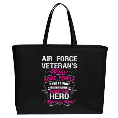 Air Force Veteran's Wife Cotton Canvas Jumbo Tote