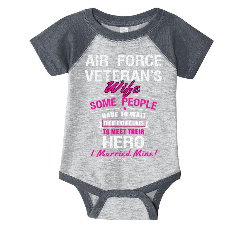 Air Force Veteran's Wife Infant Baby Jersey Bodysuit