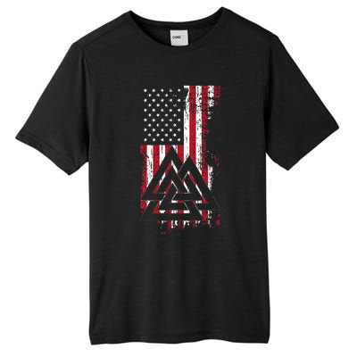 American Flag Viking Valknut Nordic Rune Celtic American Tall Fusion ChromaSoft Performance T-Shirt