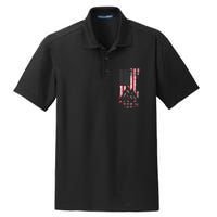 American Flag Viking Valknut Nordic Rune Celtic American Dry Zone Grid Polo