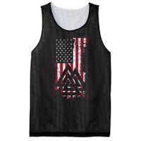 American Flag Viking Valknut Nordic Rune Celtic American Mesh Reversible Basketball Jersey Tank