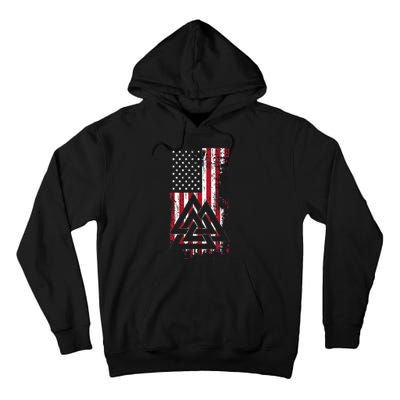 American Flag Viking Valknut Nordic Rune Celtic American Tall Hoodie