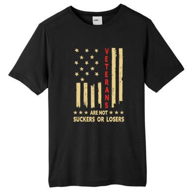 American Flag Veterans Are Not Losers Or Suckers Gift Tall Fusion ChromaSoft Performance T-Shirt