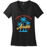 Aruba Family Vacation 2025 Family Vacation Souvenir Summer Women's V-Neck T-Shirt