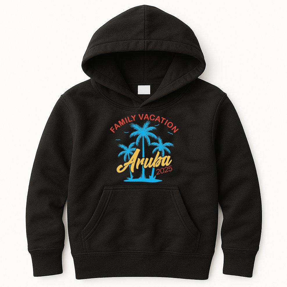 Aruba Family Vacation 2025 Family Vacation Souvenir Summer Kids Hoodie
