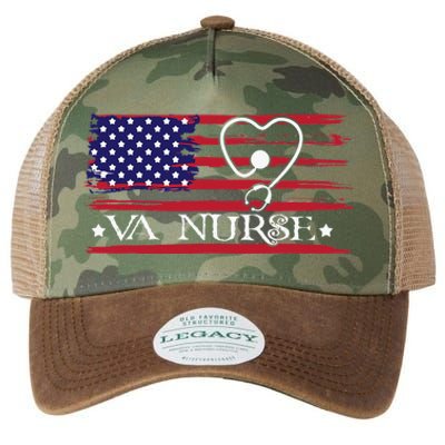 American Flag VA Nurse Patriotic 4th Of July Legacy Tie Dye Trucker Hat