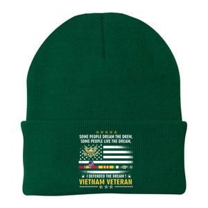 American Flag Veterans Day Patriotic Vietnam Veteran Grandpa Gift Knit Cap Winter Beanie