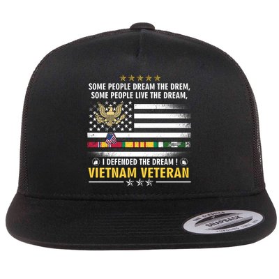 American Flag Veterans Day Patriotic Vietnam Veteran Grandpa Gift Flatbill Hat
