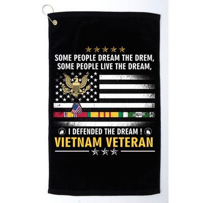 American Flag Veterans Day Patriotic Vietnam Veteran Grandpa Gift Golf Towel