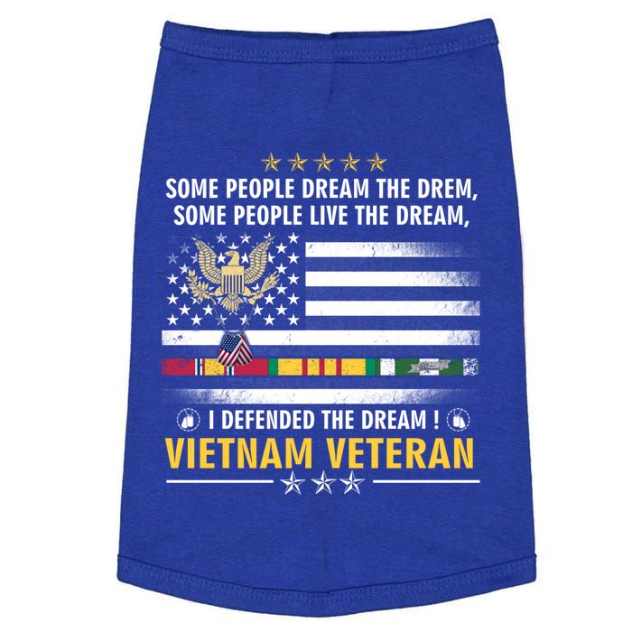 American Flag Veterans Day Patriotic Vietnam Veteran Grandpa Gift Doggie Tank