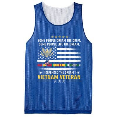 American Flag Veterans Day Patriotic Vietnam Veteran Grandpa Gift Mesh Reversible Basketball Jersey Tank