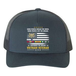 American Flag Veterans Day Patriotic Vietnam Veteran Grandpa Gift Yupoong Adult 5-Panel Trucker Hat