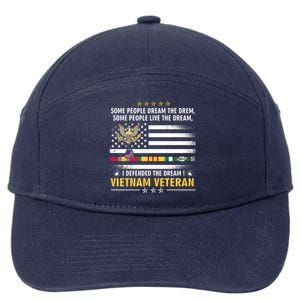 American Flag Veterans Day Patriotic Vietnam Veteran Grandpa Gift 7-Panel Snapback Hat