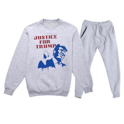 American Flag Vintage Trump 2024 Premium Crewneck Sweatsuit Set