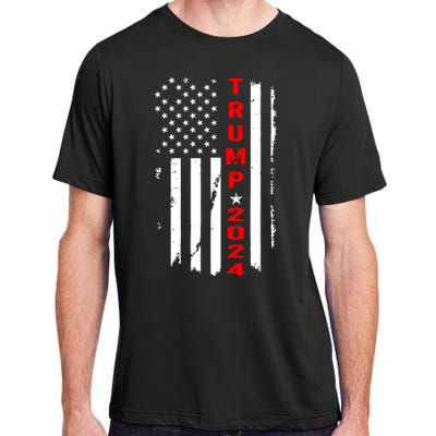 American Flag Vintage Trump 2024 Adult ChromaSoft Performance T-Shirt