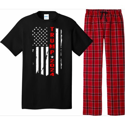 American Flag Vintage Trump 2024 Pajama Set