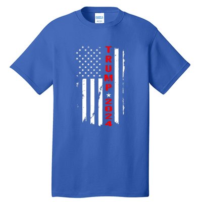 American Flag Vintage Trump 2024 Tall T-Shirt