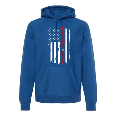 American Flag Vintage Trump 2024 Premium Hoodie