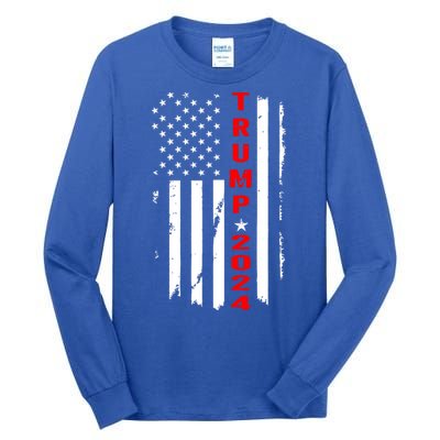 American Flag Vintage Trump 2024 Tall Long Sleeve T-Shirt