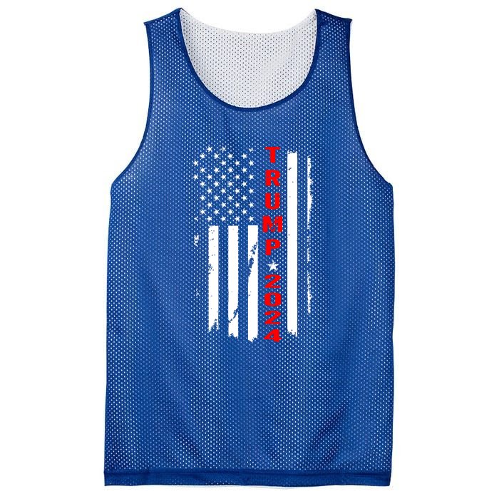 American Flag Vintage Trump 2024 Mesh Reversible Basketball Jersey Tank