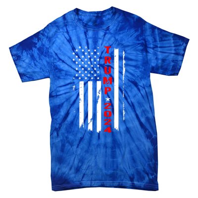 American Flag Vintage Trump 2024 Tie-Dye T-Shirt