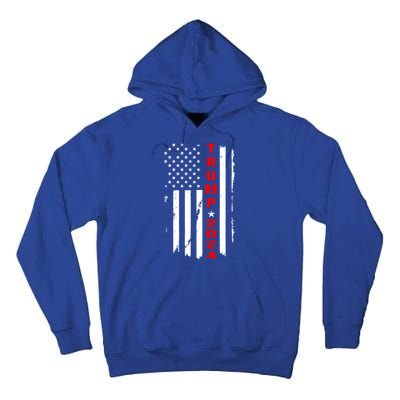 American Flag Vintage Trump 2024 Tall Hoodie