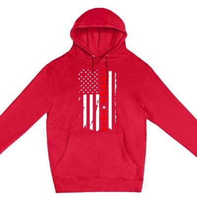 American Flag Vintage Trump 2024 Premium Pullover Hoodie