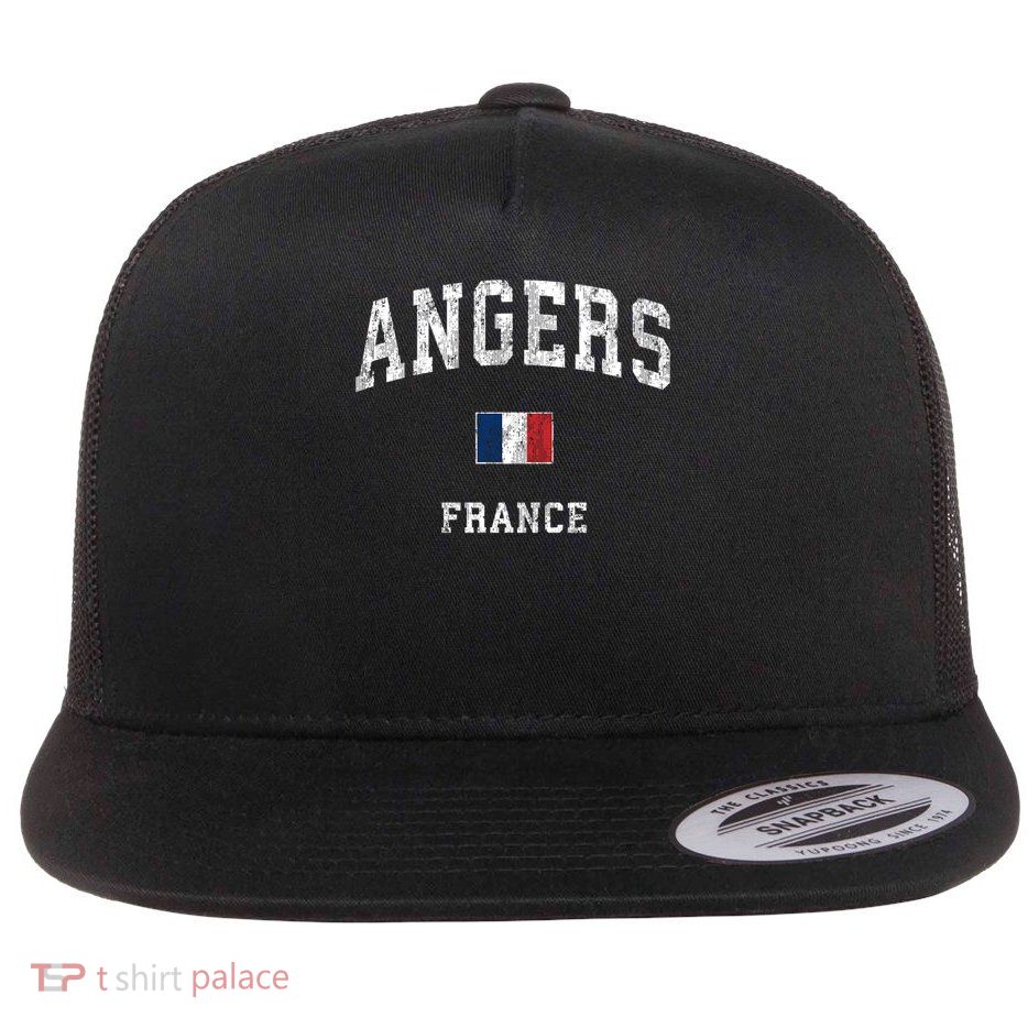 Angers France Vintage Athletic Sports Flatbill Hat