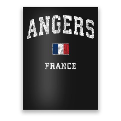 Angers France Vintage Athletic Sports Poster