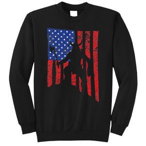 American Flag Viking By Blood Axe Norse Mythology Valhalla Sweatshirt