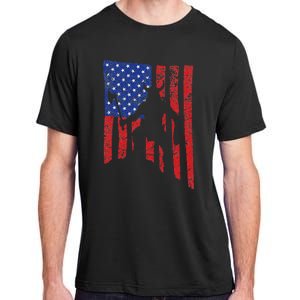 American Flag Viking By Blood Axe Norse Mythology Valhalla Adult ChromaSoft Performance T-Shirt