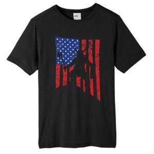 American Flag Viking By Blood Axe Norse Mythology Valhalla Tall Fusion ChromaSoft Performance T-Shirt