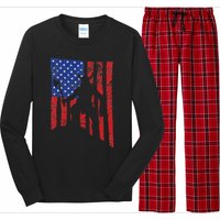 American Flag Viking By Blood Axe Norse Mythology Valhalla Long Sleeve Pajama Set