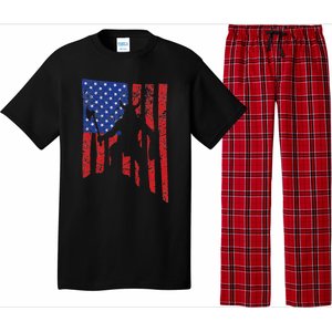 American Flag Viking By Blood Axe Norse Mythology Valhalla Pajama Set