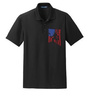 American Flag Viking By Blood Axe Norse Mythology Valhalla Dry Zone Grid Polo