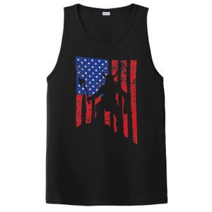 American Flag Viking By Blood Axe Norse Mythology Valhalla PosiCharge Competitor Tank