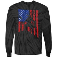 American Flag Viking By Blood Axe Norse Mythology Valhalla Tie-Dye Long Sleeve Shirt