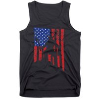 American Flag Viking By Blood Axe Norse Mythology Valhalla Tank Top