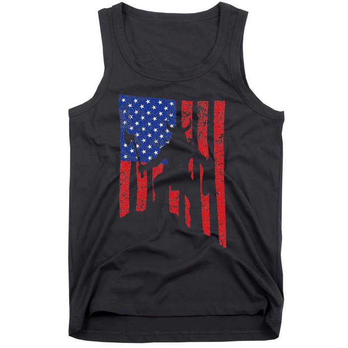 American Flag Viking By Blood Axe Norse Mythology Valhalla Tank Top