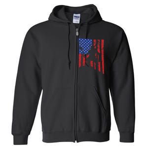 American Flag Viking By Blood Axe Norse Mythology Valhalla Full Zip Hoodie