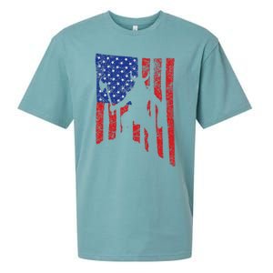 American Flag Viking By Blood Axe Norse Mythology Valhalla Sueded Cloud Jersey T-Shirt