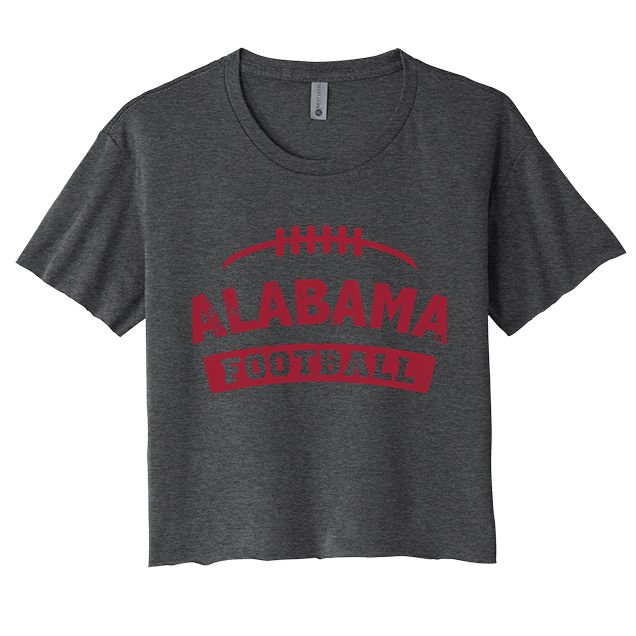 Alabama Football Vintage Distressed Crop Top
