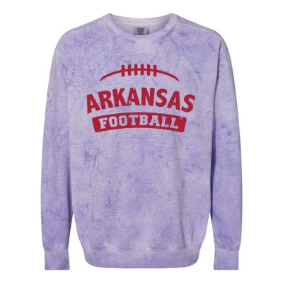 Arkansas Football Vintage Distressed Colorblast Crewneck Sweatshirt