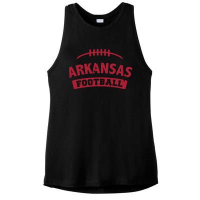 Arkansas Football Vintage Distressed Ladies PosiCharge Tri-Blend Wicking Tank