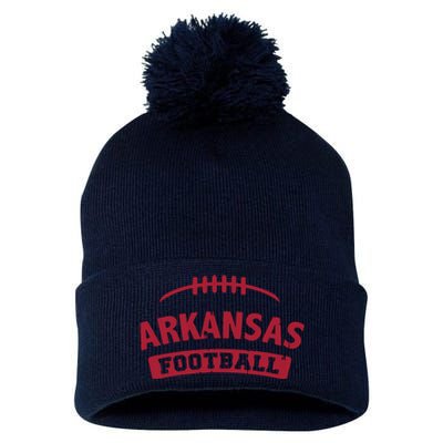 Arkansas Football Vintage Distressed Pom Pom 12in Knit Beanie