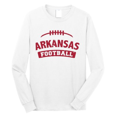 Arkansas Football Vintage Distressed Long Sleeve Shirt